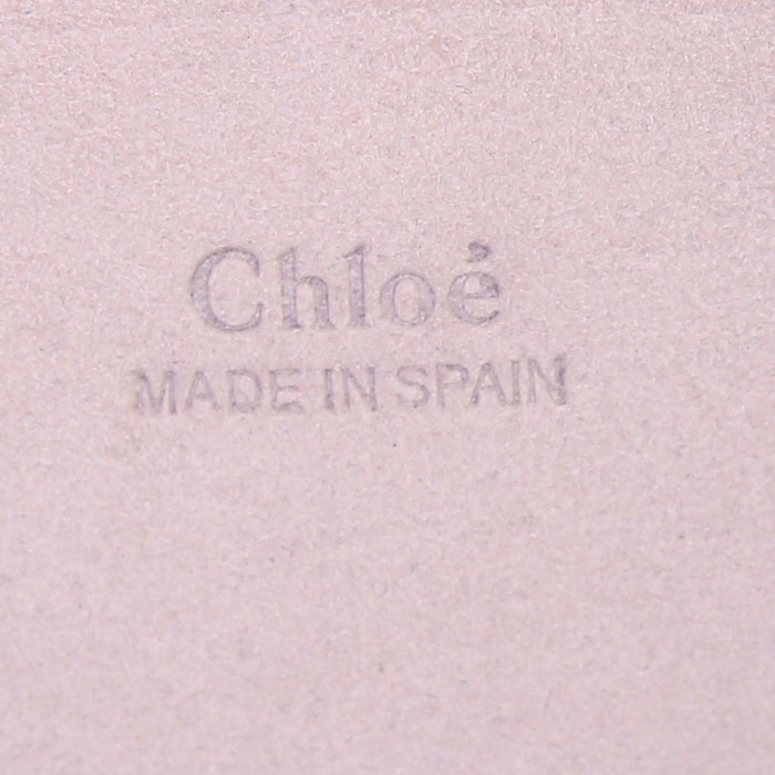 Borsa a tracolla Chloé Faye modello piccolo in camoscio e pelle blu cadetto - Detail D3