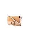 Chloé Faye small model shoulder bag in suede and beige leather - 00pp thumbnail