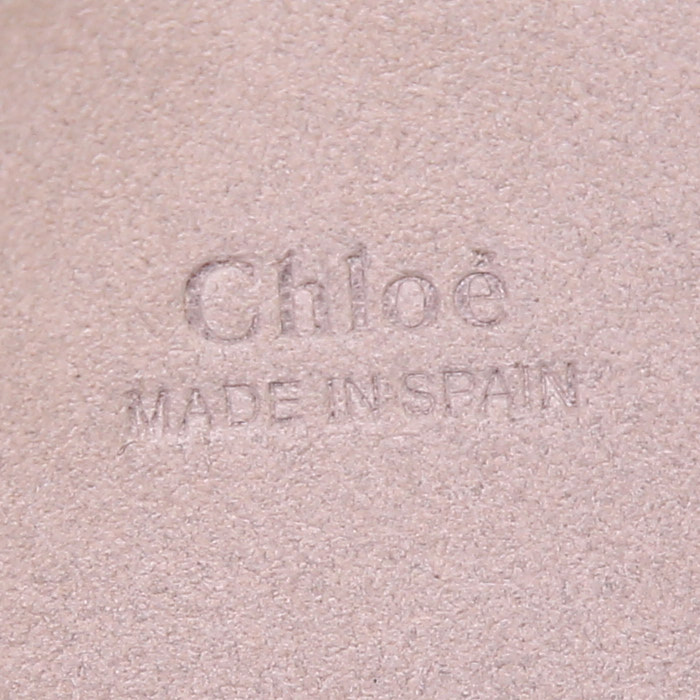 Borsa a tracolla Chloé Faye modello piccolo in camoscio e pelle beige - Detail D3