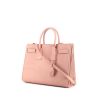 Saint Laurent Sac de jour small model handbag in varnished pink grained leather - 00pp thumbnail