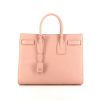 Saint Laurent Sac de jour small model handbag in varnished pink grained leather - 360 thumbnail