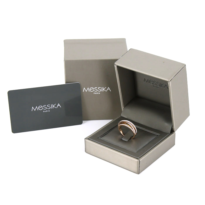 Messika Meli- Melo ring in pink gold and diamonds - Detail D2