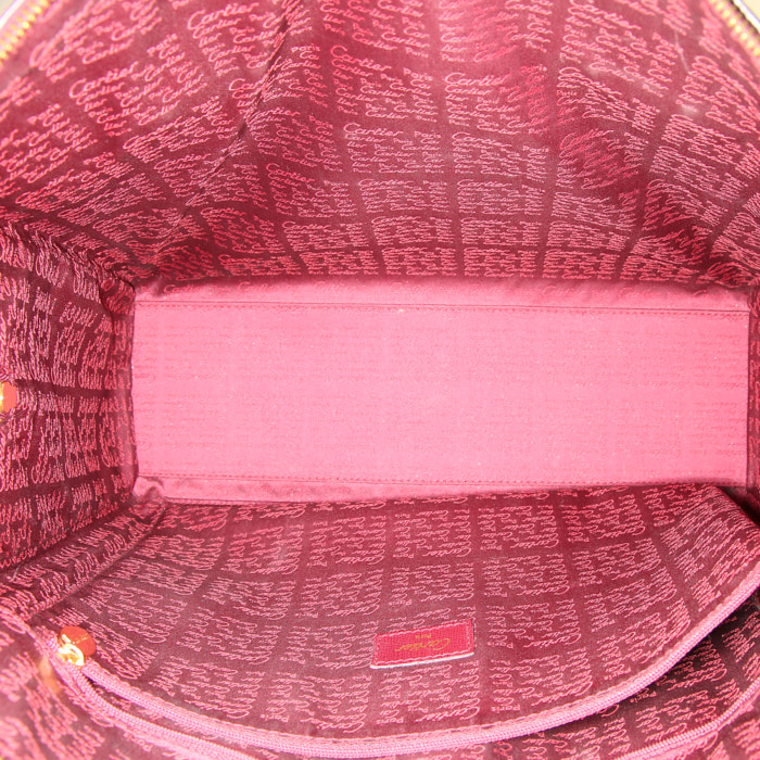 Bolso Cabás Cartier en cuero color burdeos - Detail D2