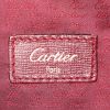 Sac cabas Cartier en cuir bordeaux - Detail D3 thumbnail
