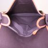 Hermès shoulder bag in brown canvas and Barenia leather - Detail D2 thumbnail