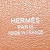 Hermes Jypsiere messenger bag in brown Barenia leather and beige canvas - Detail D3 thumbnail