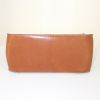 Hermes Jypsiere messenger bag in brown Barenia leather and beige canvas - Detail D4 thumbnail