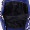 Prada Daino shopping bag in blue grained leather - Detail D3 thumbnail