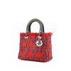 Dior Lady Dior handbag in red and blue quilted tweed - 00pp thumbnail