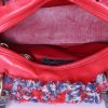 Dior Lady Dior handbag in red and blue quilted tweed - Detail D2 thumbnail