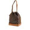 Shopping bag Louis Vuitton Grand Noé modello grande in tela monogram marrone e pelle naturale - 00pp thumbnail