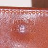 Hermès Tsako bag worn on the shoulder or carried in the hand in beige canvas and brown Barenia leather - Detail D3 thumbnail