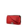 Chanel Boy shoulder bag in red leather - 00pp thumbnail
