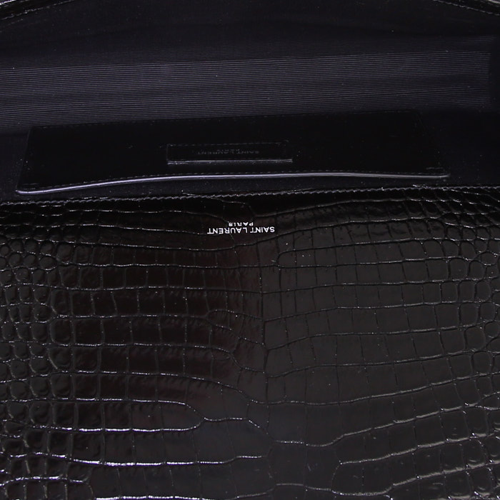 Sac/pochette Saint Laurent Kate en cuir noir - Detail D2