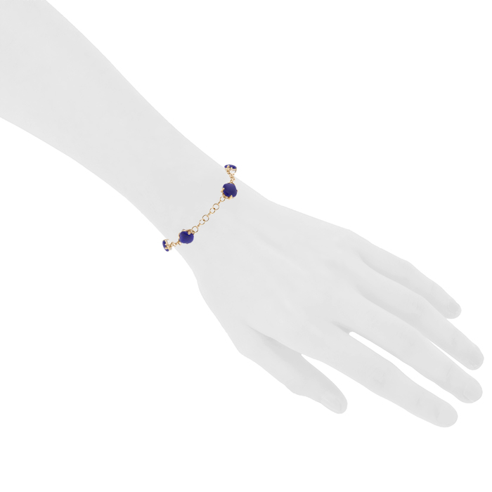 Bracelet Pomellato Capri en or jaune,  lapis-lazuli et quartz - Detail D1