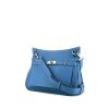 Hermes Jypsiere shoulder bag in blue Mykonos togo leather - 00pp thumbnail