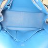 Hermes Jypsiere shoulder bag in blue Mykonos togo leather - Detail D3 thumbnail