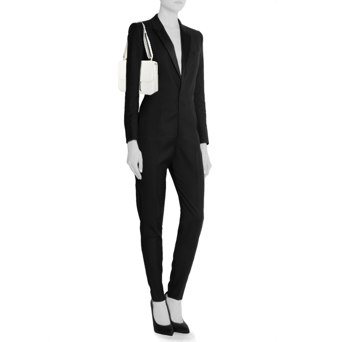 Bolso de mano Hermes Constance en cuero epsom blanco - Detail D1