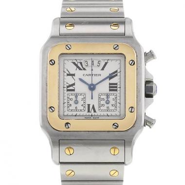 Cartier Santos Galbée watch in gold and stainless steel Ref:  2425 Circa  1990