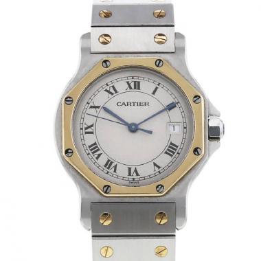 Orologio Cartier Santos Ronde in oro e acciaio