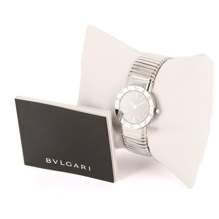 Montre Bulgari Tubogas en acier Ref :  BB262TS Vers  1998 - Detail D2