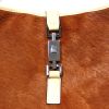 Bardot handbag in brown foal and beige leather - Detail D4 thumbnail