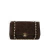 Chanel Vintage shoulder bag in brown quilted suede - 360 thumbnail