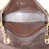 Chanel Vintage shoulder bag in brown quilted suede - Detail D2 thumbnail