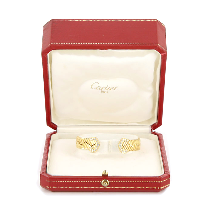 Open Cartier C de Cartier 1990's bracelet in yellow gold