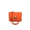 Hermes Kelly 25 cm handbag in orange togo leather - 360 Front thumbnail