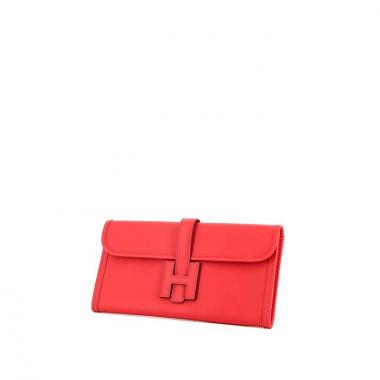 Hermes Jige pouch in red epsom leather