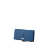 Billetera Hermès Béarn en cuero epsom azul - 00pp thumbnail