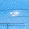Billetera Hermès Béarn en cuero epsom azul - Detail D3 thumbnail