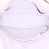 Hermès Berline small model shoulder bag in white Swift leather and grey doblis calfskin - Detail D2 thumbnail