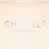 Chanel Just Mademoiselle bag worn on the shoulder or carried in the hand in beige quilted leather - Detail D3 thumbnail