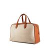 Hermes Victoria travel bag in beige canvas and gold leather - 00pp thumbnail