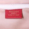 Hermes Victoria travel bag in red togo leather and beige canvas - Detail D3 thumbnail