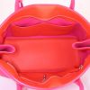 Dior Open Bar large model shopping bag in pink grained leather - Detail D2 thumbnail