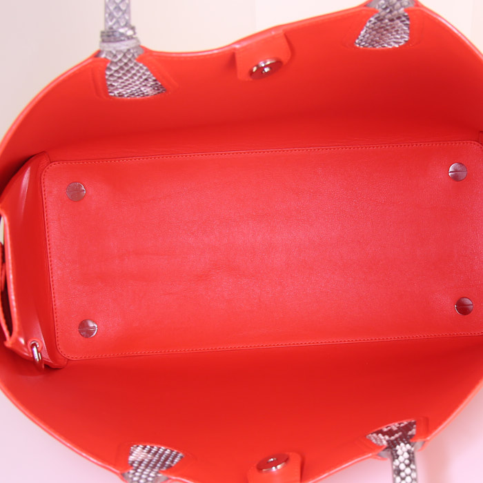 Dior Dior Addict cabas shopping bag in orange leather - Detail D2