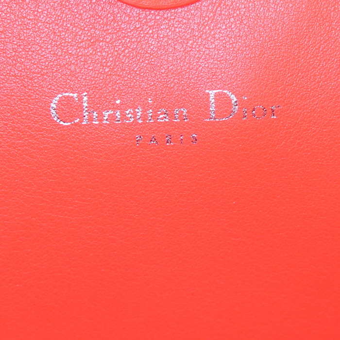 Dior Dior Addict cabas shopping bag in orange leather - Detail D3