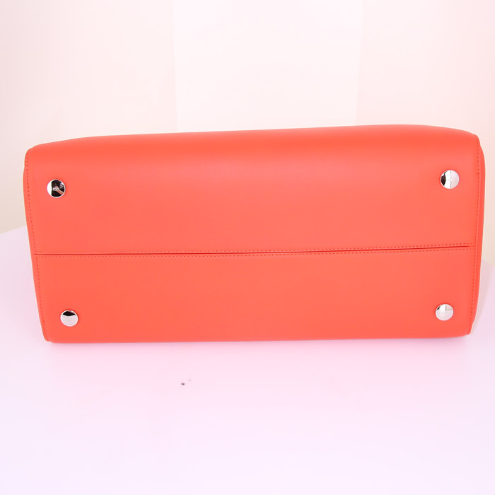 Dior Dior Addict cabas shopping bag in orange leather - Detail D4