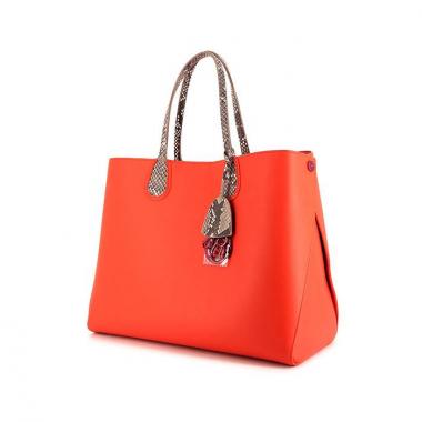 Shopping bag Dior Dior Addict cabas in pelle arancione