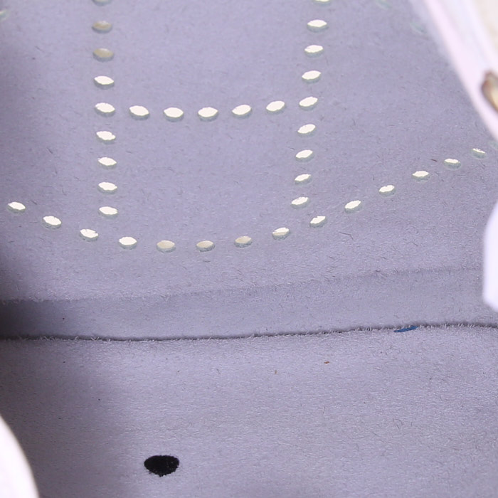 Borsa a spalla Hermes Evelyne modello medio in pelle togo bianca - Detail D2