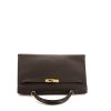 Hermes Kelly 35 cm handbag in ebene togo leather - 360 Front thumbnail