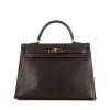 Hermes Kelly 35 cm handbag in ebene togo leather - 360 thumbnail