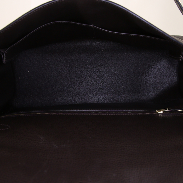 Hermes Kelly 35 cm handbag in ebene togo leather - Detail D3