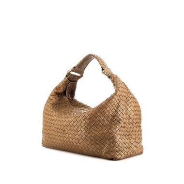 Bottega Veneta Sloane handbag in golden brown braided leather