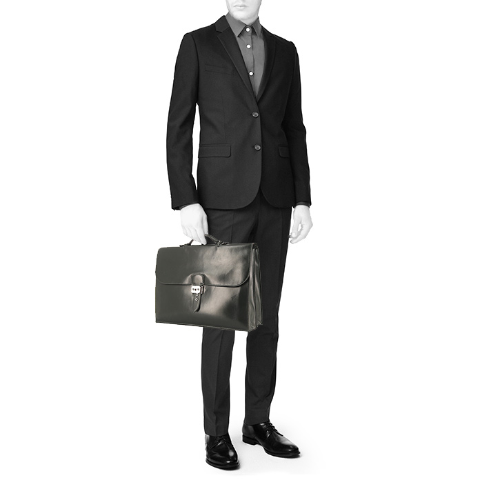 【Heinrich】HERMES U.S.A サックス 彫刻有り ケース Hermès Sac à dépêches Briefcase 353548 | Collector Square