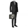 Hermès Sac à dépêches briefcase in green box leather - Detail D1 thumbnail