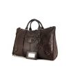 Balenciaga Work 24 hours bag in brown leather - 00pp thumbnail